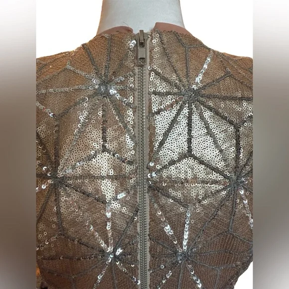 Sequined Deep-V Dress by Harlyn, Retail $599 - Picture 5 of 8